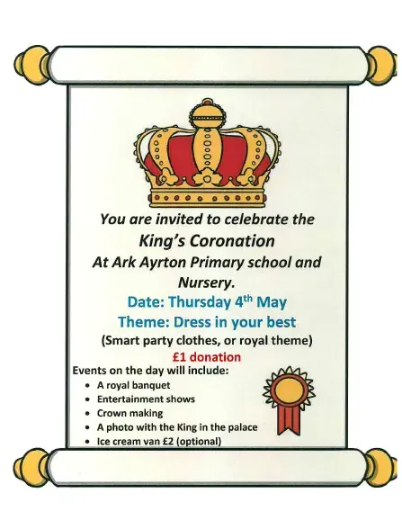 King's Coronation invitation 