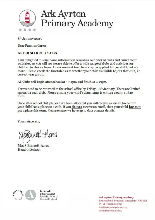Club letter image